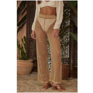 12TH TRIBE AIDI BEIGE CROCHET PANT - MEDIUM